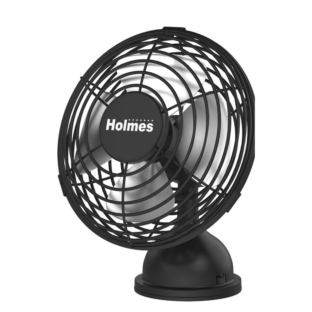 HOLMES 4" Mini Heritage Desk Fan, USB-Powered, Single Speed, 4 Blades, Retro